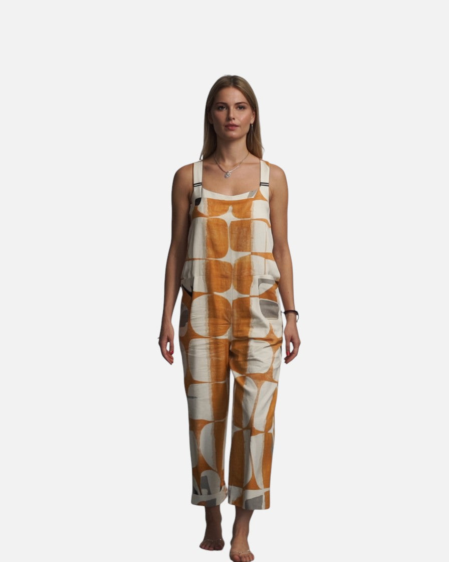 Kajakøbenhavn | Abstrakt, geometrisk kunstmønstret jumpsuit