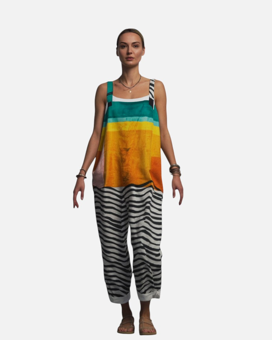 Kajakøbenhavn | Abstrakt, geometrisk kunstmønstret jumpsuit