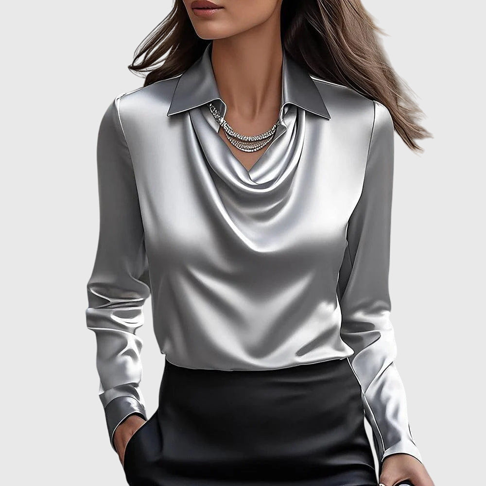 Brooklyn | Elegant Bluse i Glat Satin