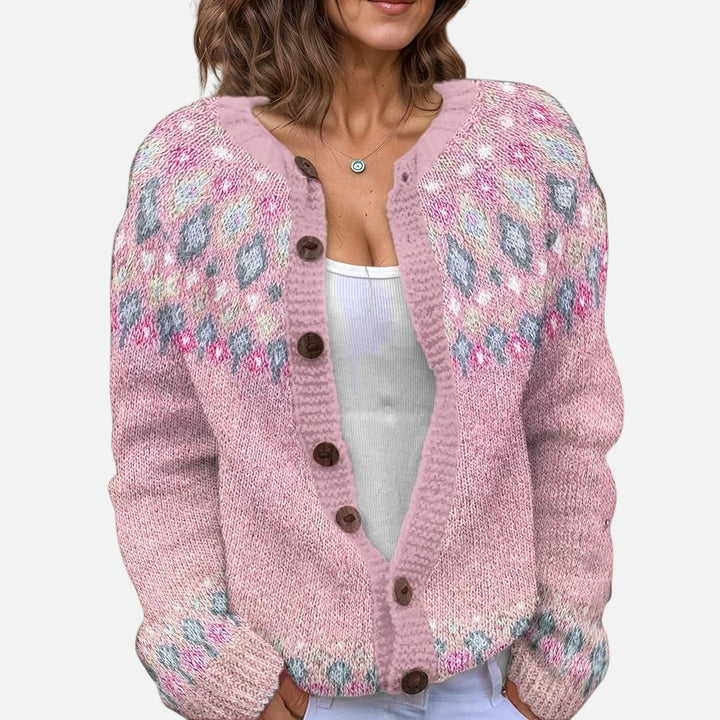 Sophie | Rosa vest med print