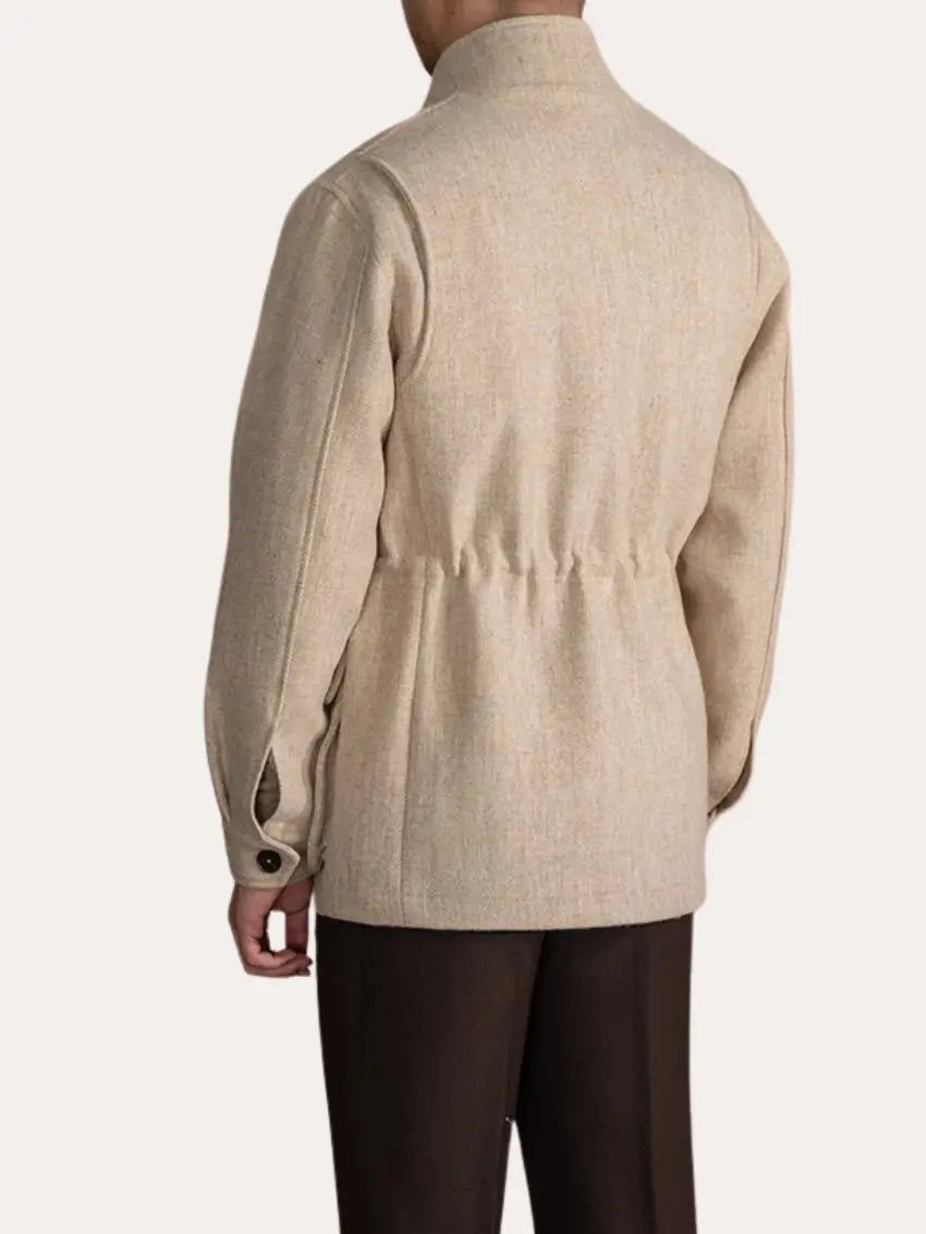 Uldjakke Beige