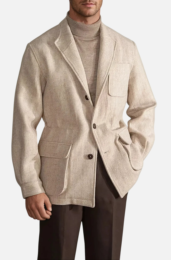 Uldjakke Beige
