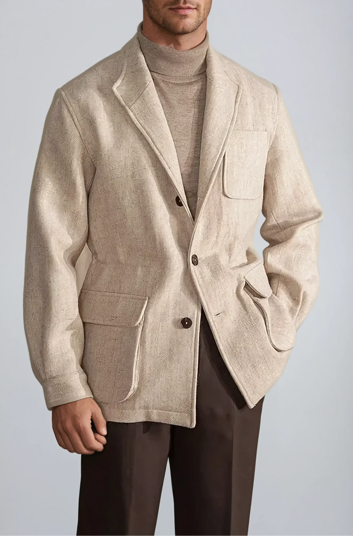 Uldjakke Beige