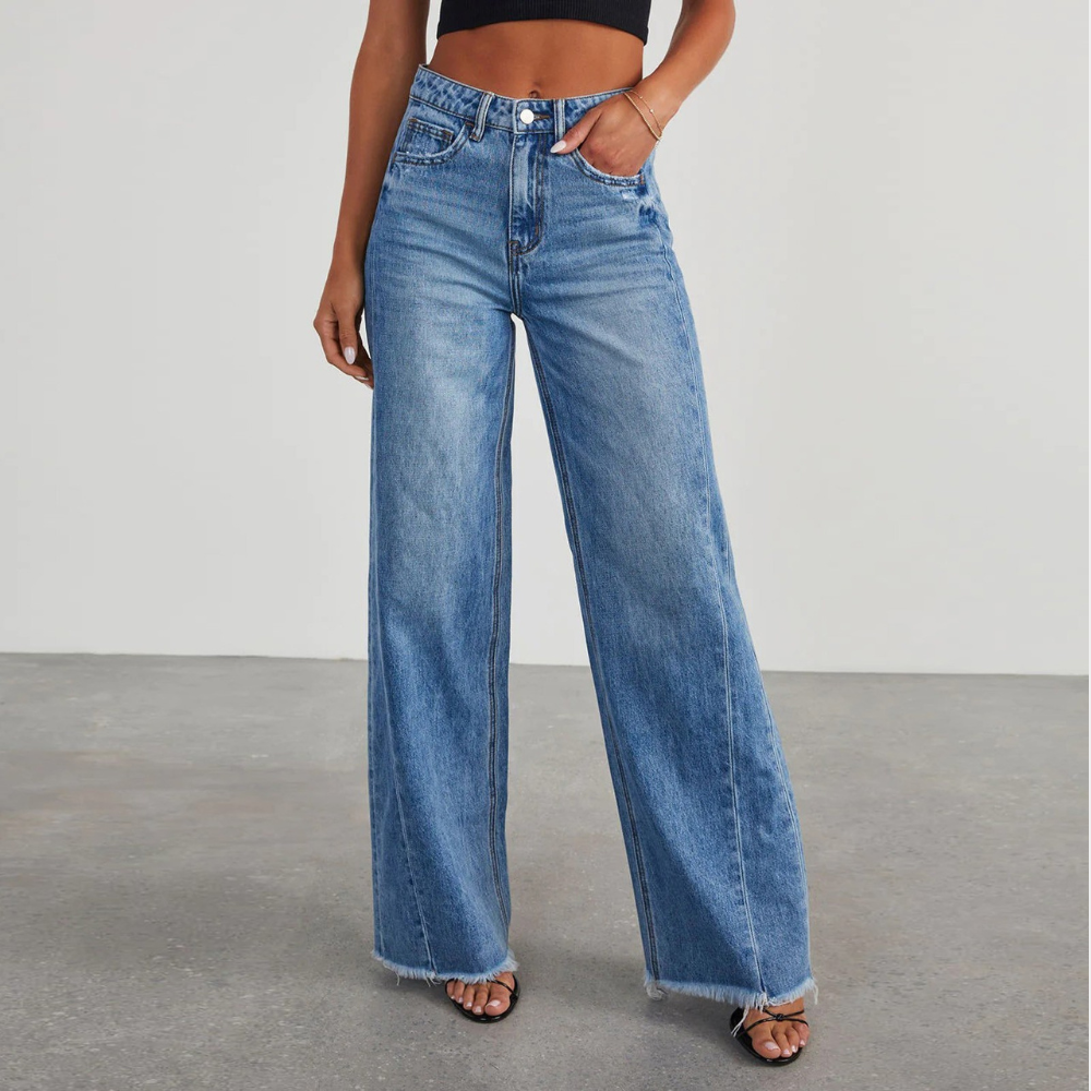 Mimi | Stilfulde denimjeans med brede ben