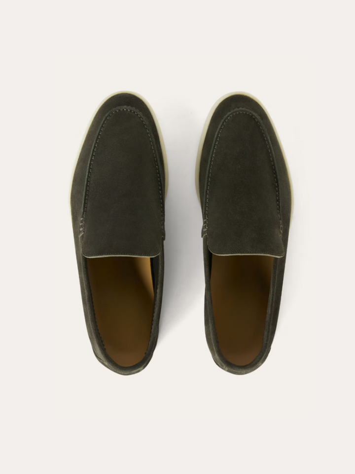 Forfinet Suede Loafers – Mørkegrøn