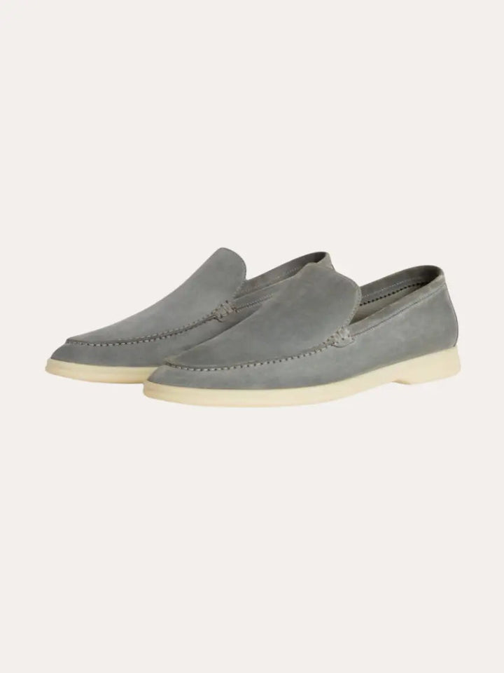 Forfinet Suede Loafers – Mørkegrå
