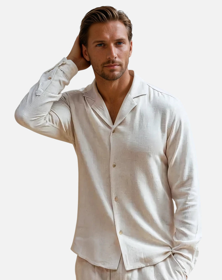 Linned Strand Skjorte - Beige