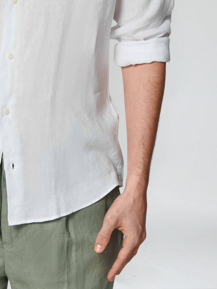 Essential Linned Skjorte - Hvid