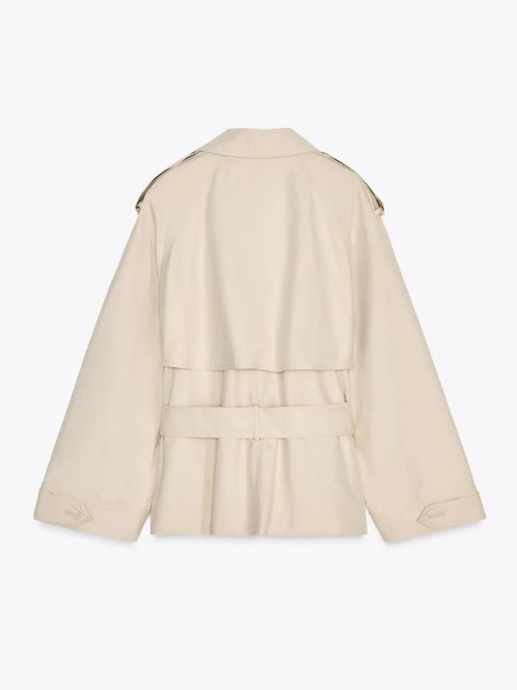 Melody™ | Kort Trenchcoat med Snøredetaljer