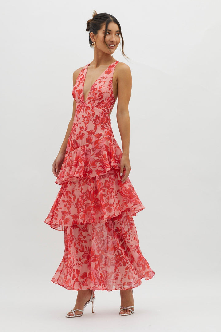 Faye™ | Bloom Shift Midi Kjole
