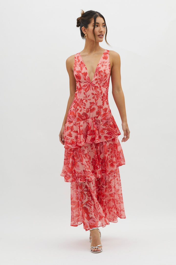 Faye™ | Bloom Shift Midi Kjole