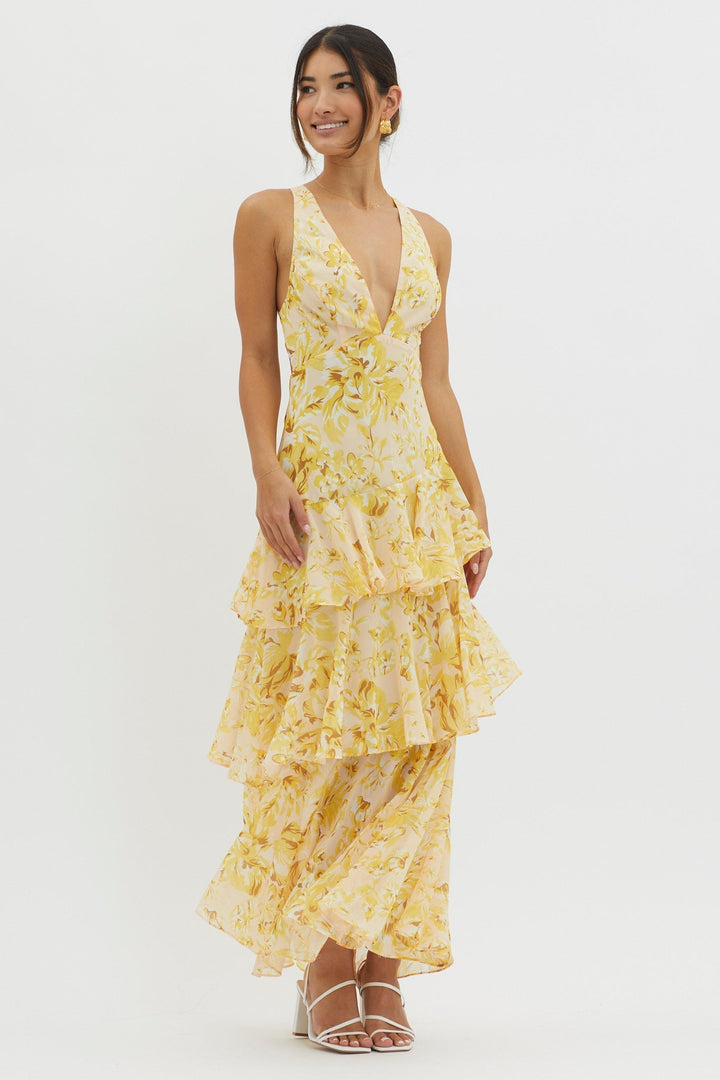 Faye™ | Bloom Shift Midi Kjole