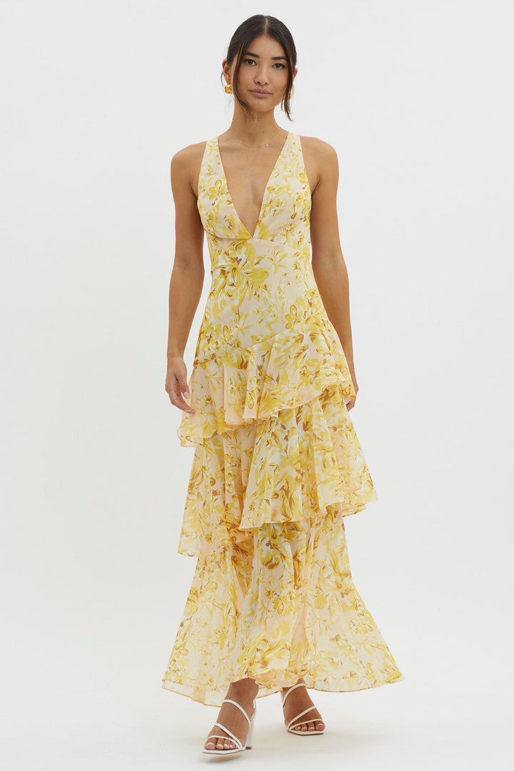 Faye™ | Bloom Shift Midi Kjole