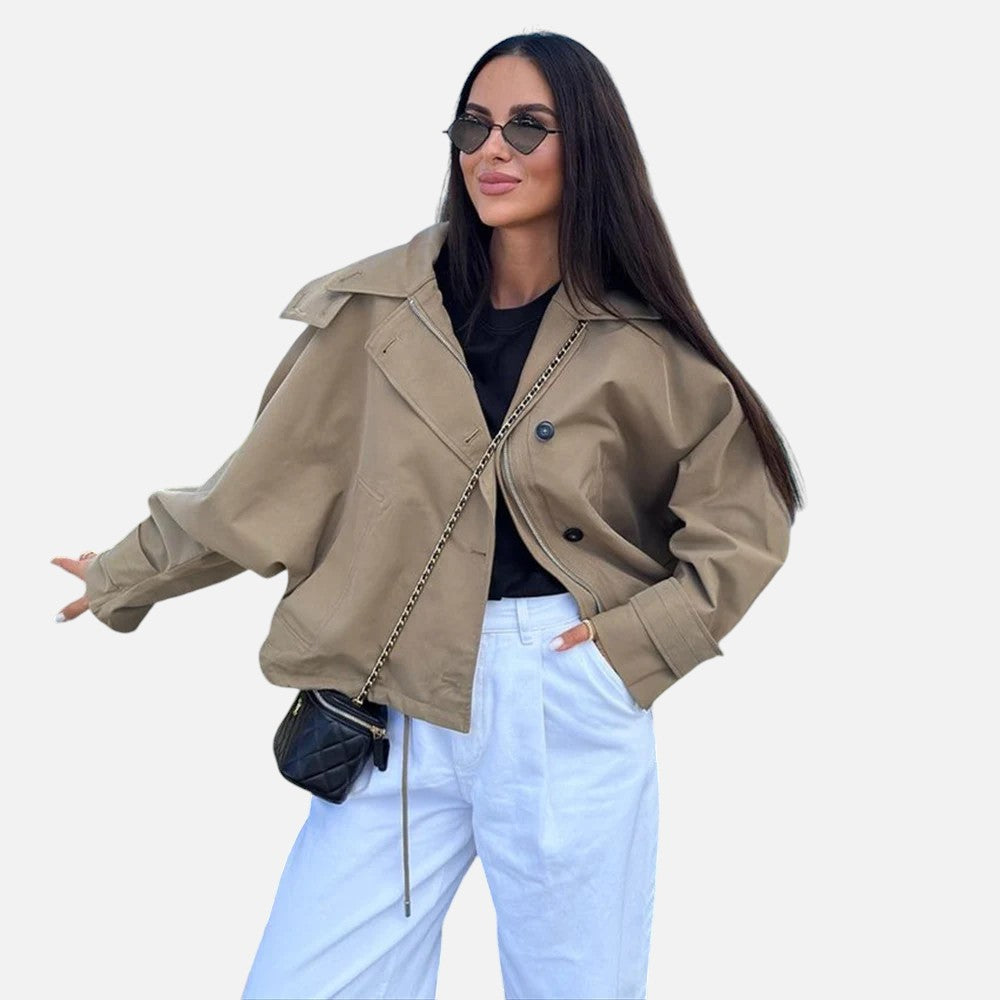 Mala™ | Komfort og Stil i Én Khaki Jakke