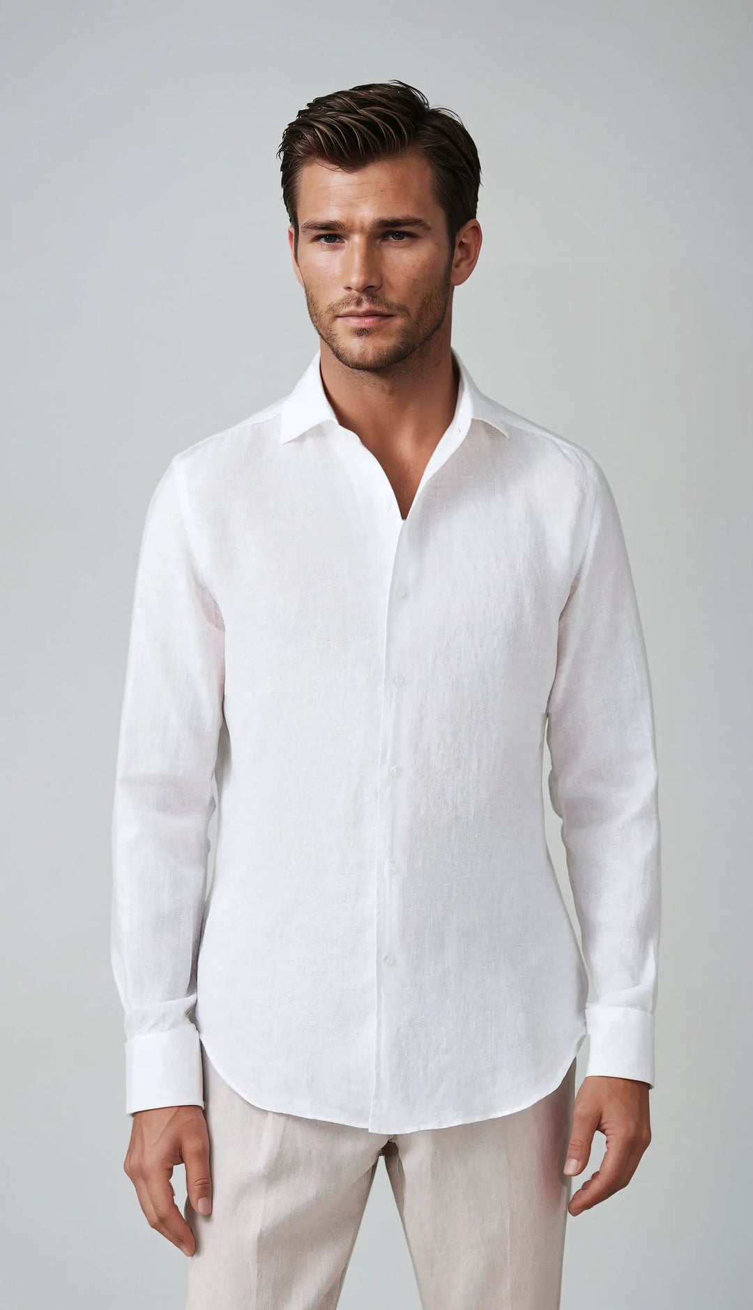 Essential Linned Skjorte - Hvid