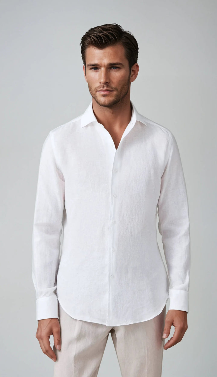 Essential Linned Skjorte - Hvid