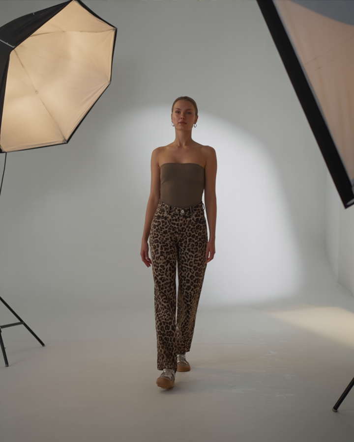 Nadine | Leopard udvidede bukser
