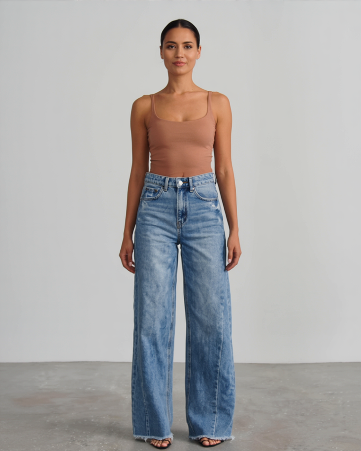 Mimi | Stilfulde denimjeans med brede ben