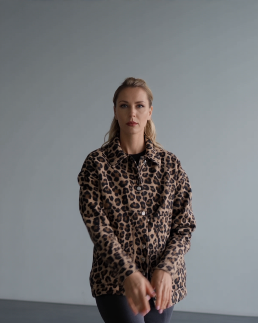 Leona | Leopard bomberjakke