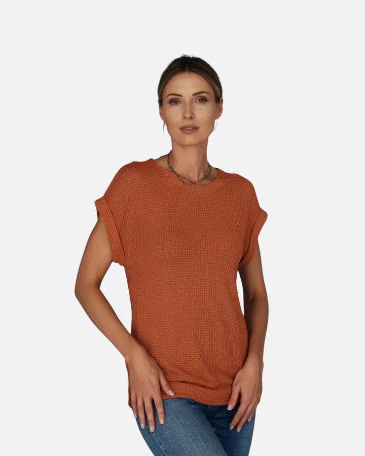 Ellis™ | Elegant bluse med rund hals