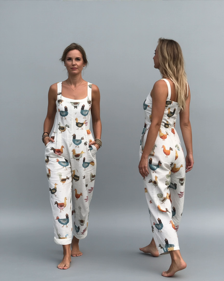 Kajakøbenhavn | Jumpsuit med afslappet, bredt benmønster