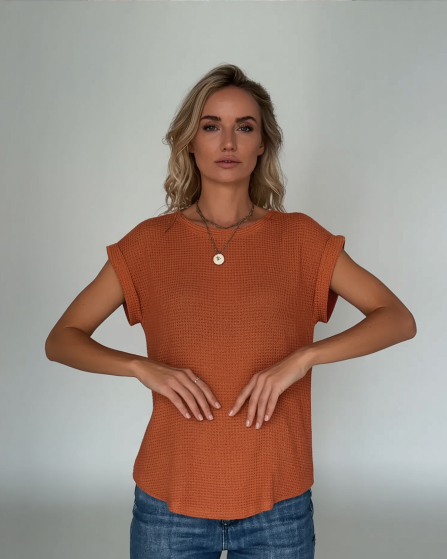 Ellis™ | Elegant bluse med rund hals