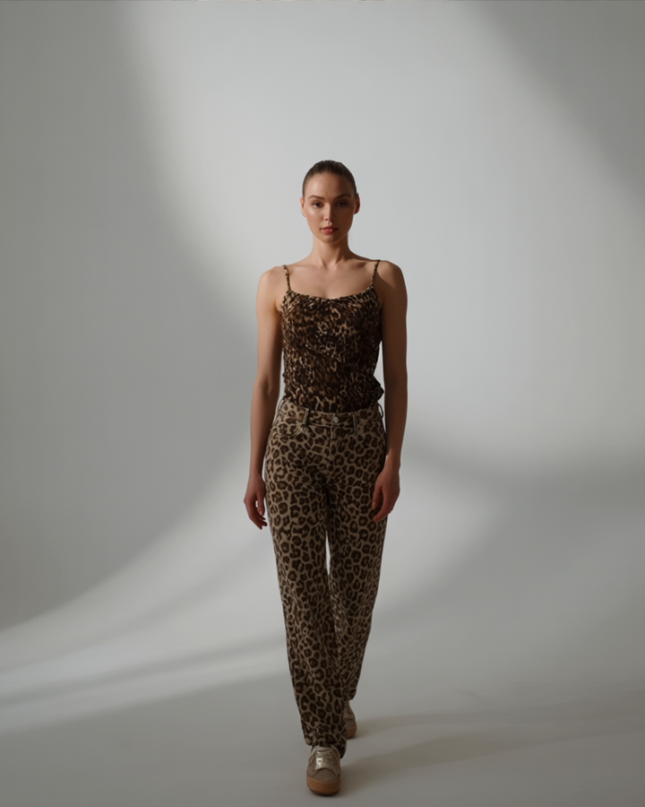 Nadine | Leopard udvidede bukser