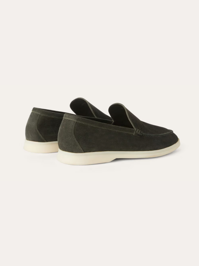 Forfinet Suede Loafers – Mørkegrøn