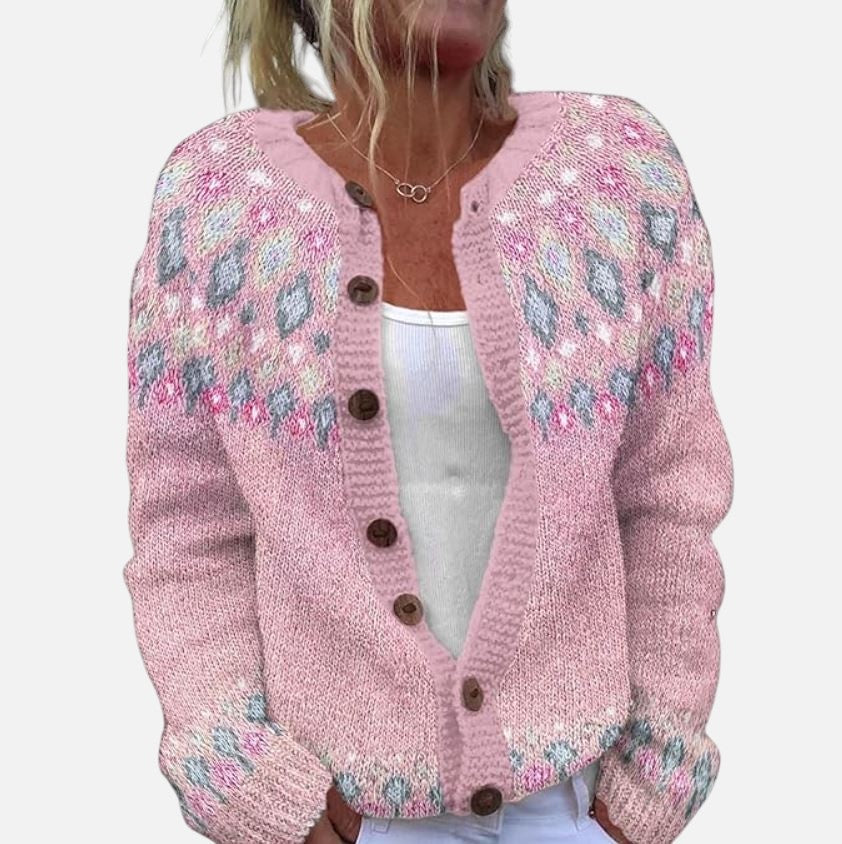 Sophie | Rosa vest med print