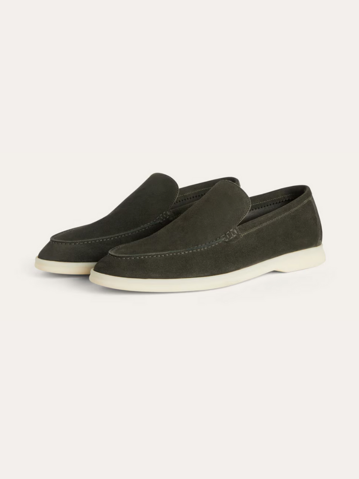 Forfinet Suede Loafers – Mørkegrøn