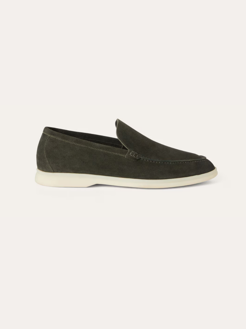Forfinet Suede Loafers – Mørkegrøn