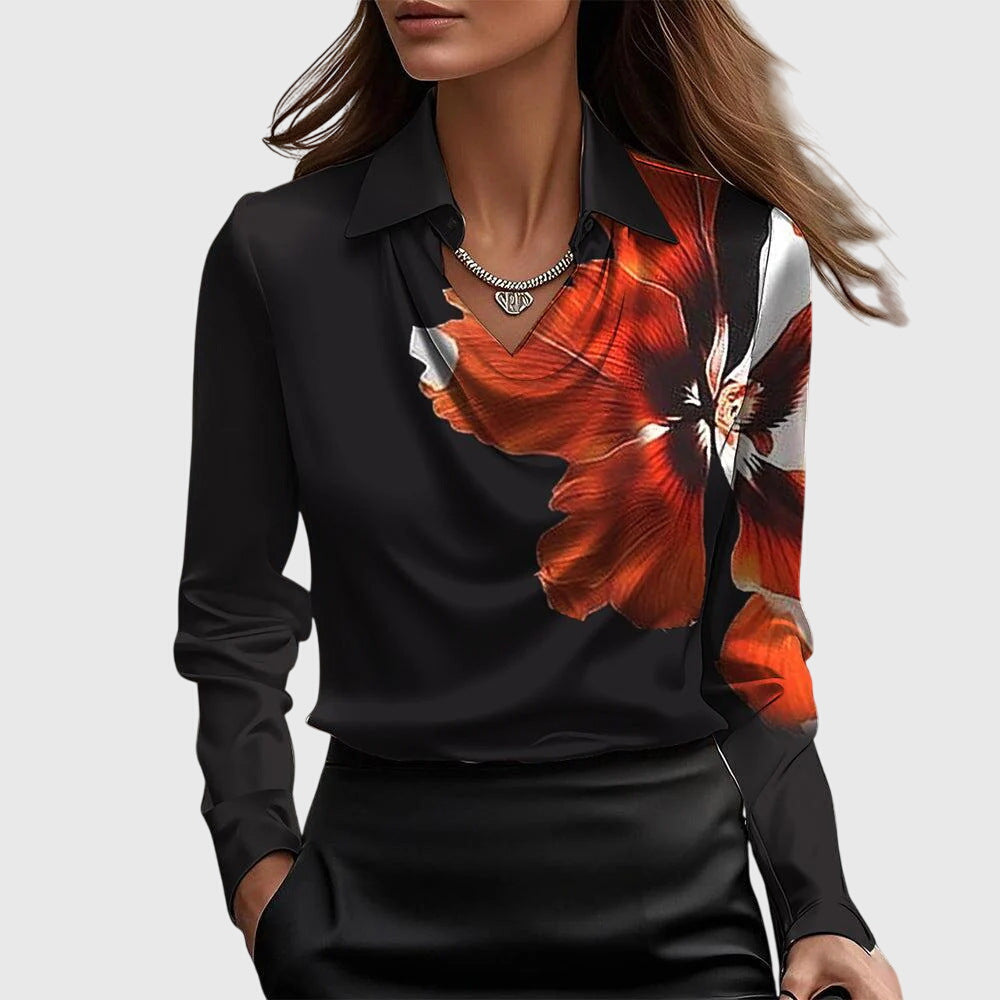 Brooklyn | Elegant Bluse i Glat Satin