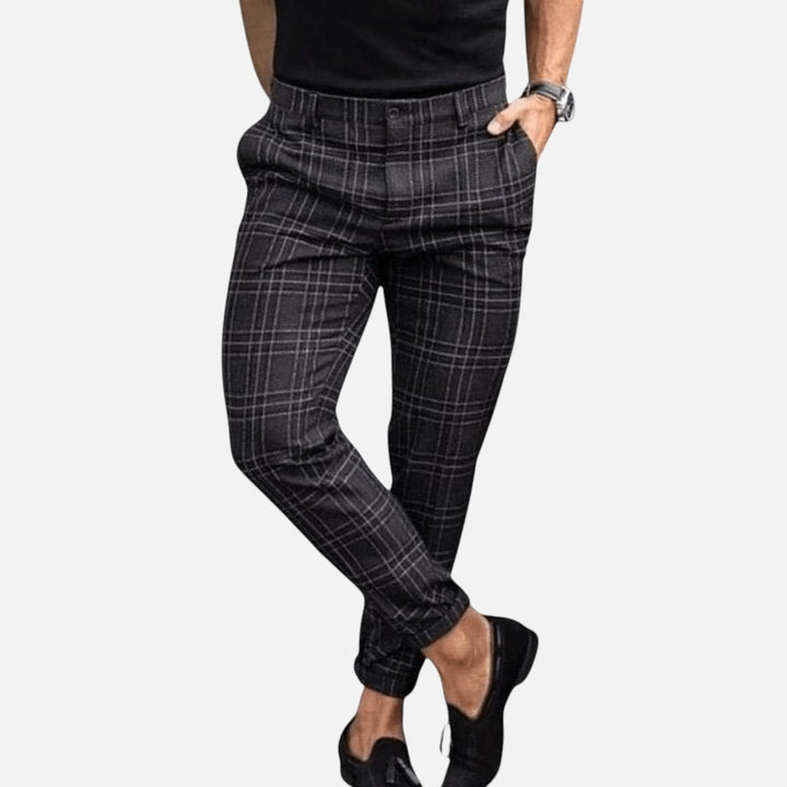 Flemming | Herre Slim-Fit Stilfulde Mønstrede Bukser