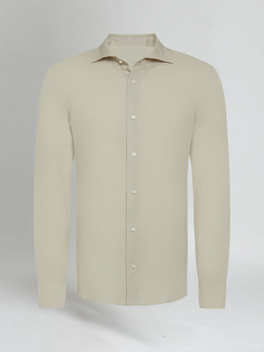 Essentielt Linned Skjorte - Khaki