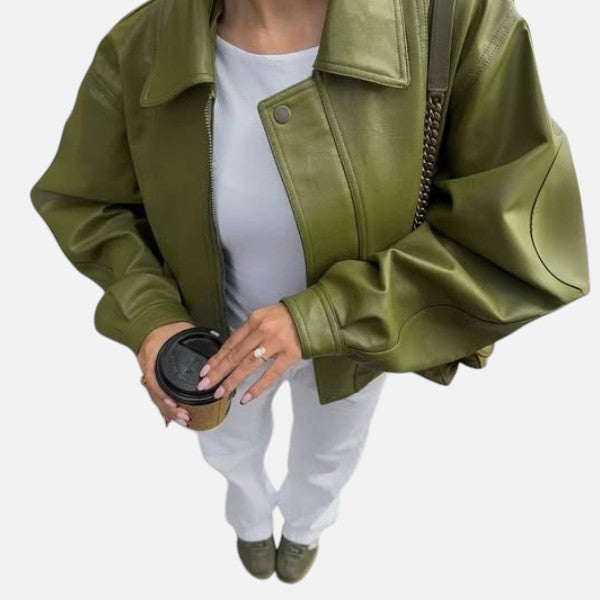 Lisa™ | Oversized Læderjakke