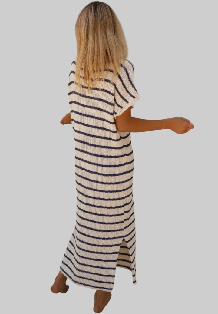 Sophia | Stribet strikket kjole